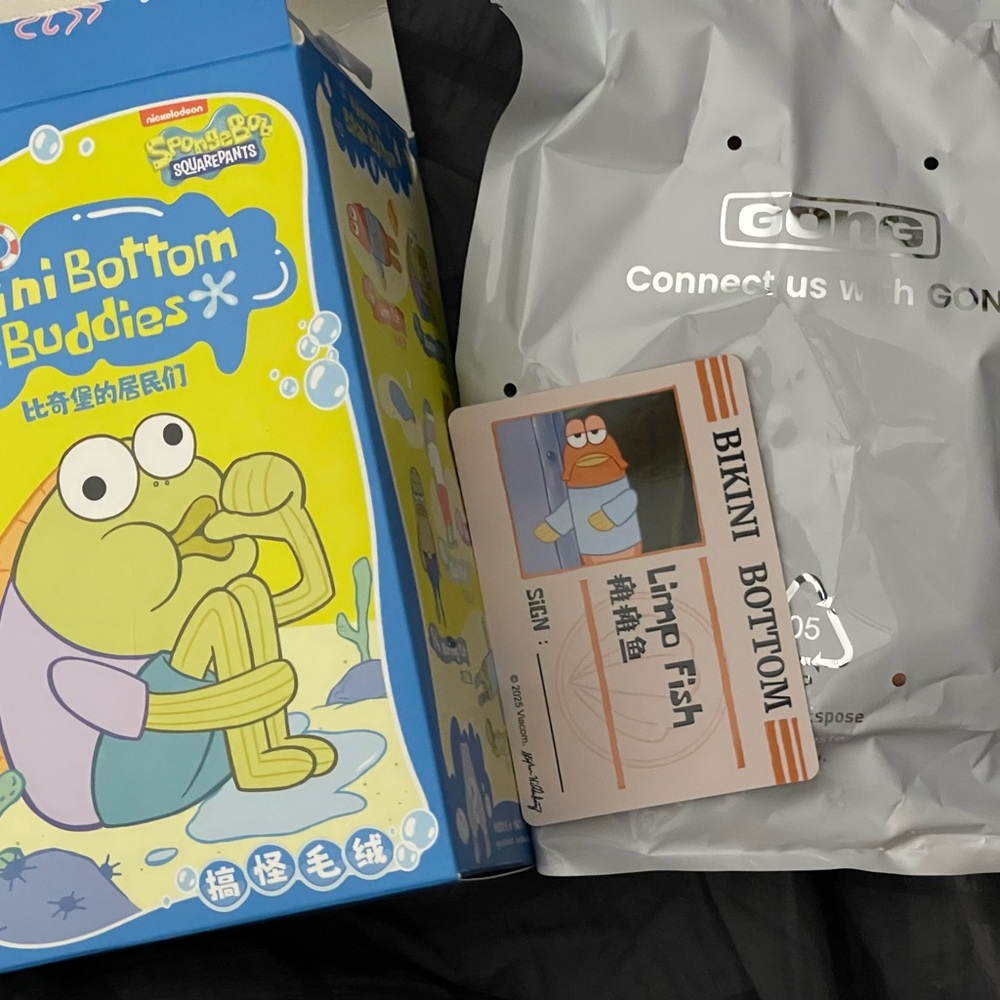 SpongeBob Mini Bottom Buddies Toy limp fish